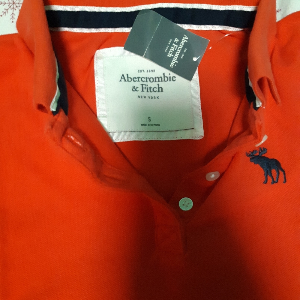 Nwt Abercrombie & Fitch Polo shirt small red - Picture 8 of 16